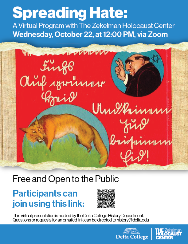 Spreading Hate: a Virtual Program on October 22 at noon